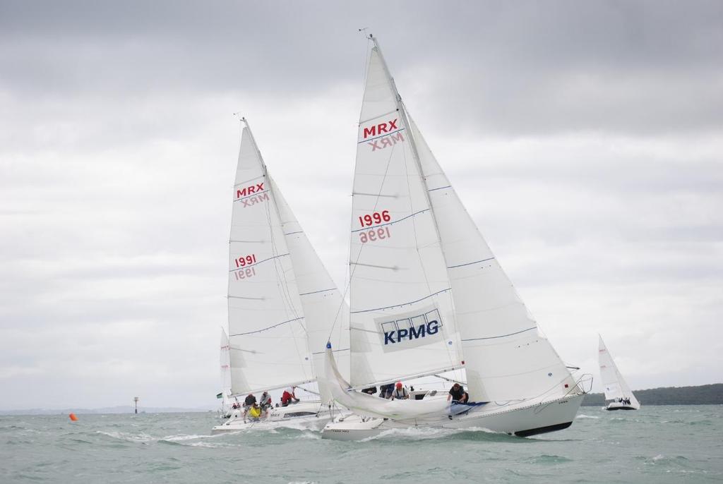 Simon Grain heads upwind in Race 3  - Jack Tar Auckland Regatta and MRX Pacific Challenge, March  18-20, 2016 © RNZYS Media